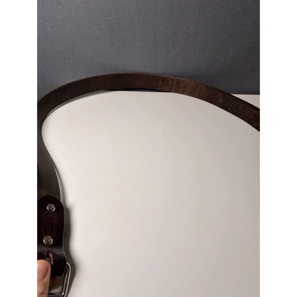 Amish Handmade Brown Leather Belt Men's Size 40